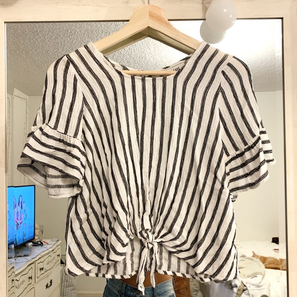 Striped tie shirt